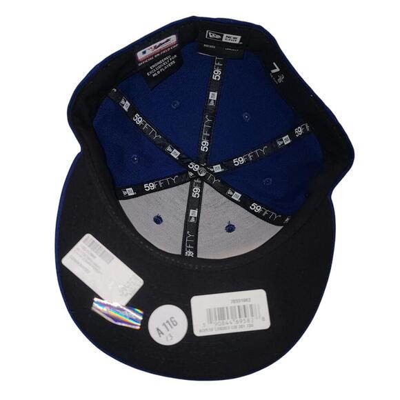 New Era Los Angeles Dodgers Fitted Cap - Classic Blue Size 7 3/8 - Picture 7 of 8